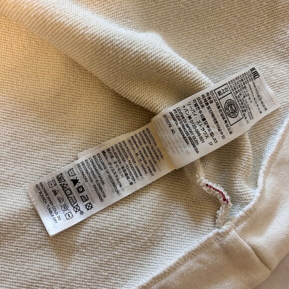 levi's Cream Cropped Zip Hoodie, Size XS - Picture 7 of 7